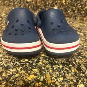 Toddler boy crocs. Slightly worn